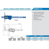 Accud Dijital Çift Kancalı Derinlik Kumpası 200mm | 174-008-11