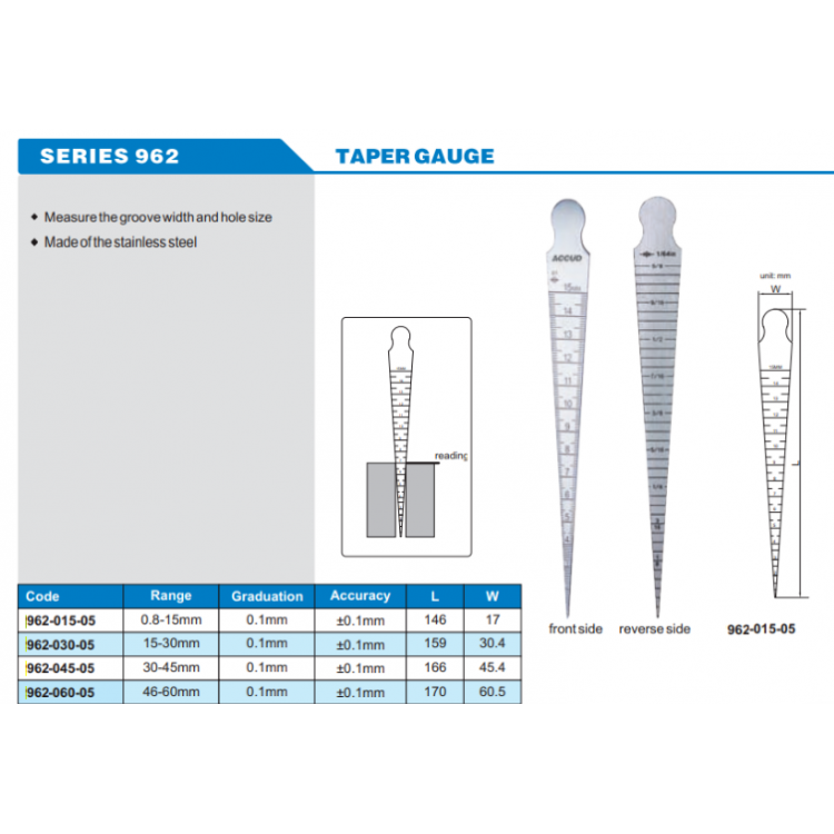 ACCUD Konik Mastar Seti  | 962-029-41